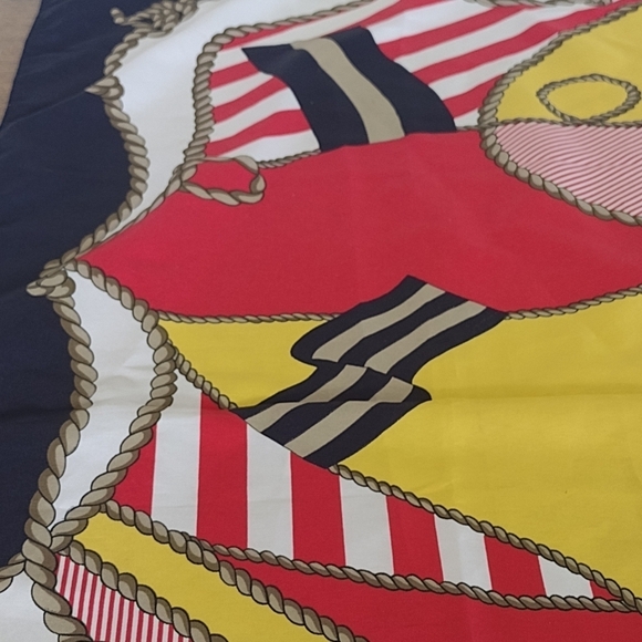 Authentic Cornelia James Nautical Scarf 35" Square - Picture 7 of 8